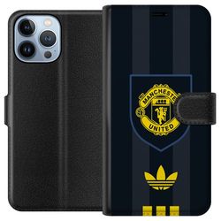 Kompatibelt Lommeboketui til Apple iPhone 13 Pro Max Manchester United plakat Adidas våpen fotballklubb Premier League logo gul svart retro design ku