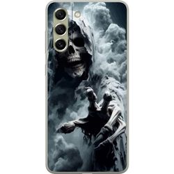 Kompatibelt Mobildeksel til Samsung Galaxy S21 FE 5G Død Dødsengel plakat dødskalle skrekk mørkhetsånd skummel tåke mørk design kunst