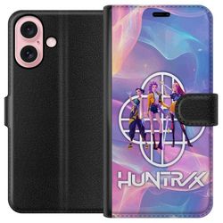 Kompatibelt Lommeboketui til Apple iPhone 16 Huntrix Neon Trio Kpop Demon Hunter Fargerikt futuristiskt design med tre kvinnelige helter i pastell og