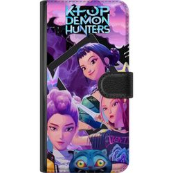 Kompatibelt Lommeboketui til Samsung Galaxy A26 K-Pop Demon Hunters anime inspirert futuristisk by med tre heltinner og lilla neonlys