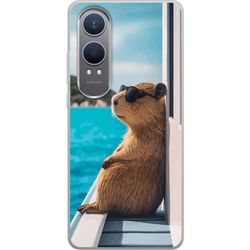 Kompatibelt Mobildeksel til OnePlus Nord CE4 Lite Kapybara ved havet med solbriller humoristisk sjarmerende design med avslappet feriefølelse