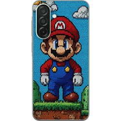 Kompatibelt Mobildeksel til Samsung Galaxy A26 Nintendo Super Mario plakat retro gaming 8bit pikselkunst spill klassisk helt muraldesign figur