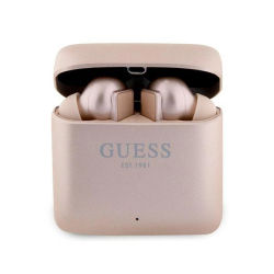 GUESS BLUETOOTH HØRETELEFONER TIL IPHONE 12 13 14 16 MED EST LOGO DOCKINGSTATION