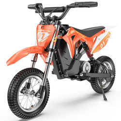 HillMiles Elektrisk Barnmotorcykel 12”, 300W Motor, 25 km/h, 3 Hastigheter, Dubbel Fjädring, För Barn 4–10 År