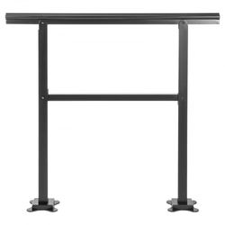 Utomhus trappräcke, 91x89,5 cm, svart, aluminium