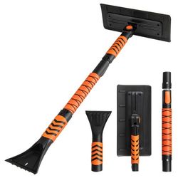 Snöskyffel och isskrapa, 31x15x84-104 cm, orange , Star