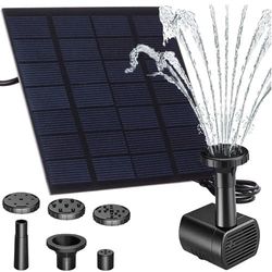 Solcellsfontän med solpanel 3 m kabel 4 munstycken 180 L/h
