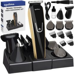 Hårtrimmer multitrimmer 5-i-1 med näs/örontrimmer & rakhuvud