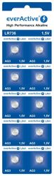 Knappcellsbatteri LR41/LR736/AG3 1,5V alkaliskt 10-pack