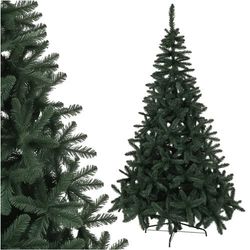 Kunstigt juletræ 210 cm PVC flammehæmmende med stativ grøn
