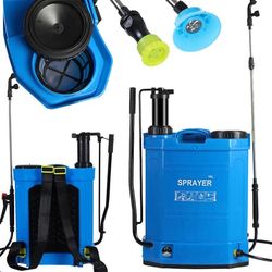 Batteridrevet rygsprøjte 16L med teleskoplanse 65–100 cm, 3 dyser