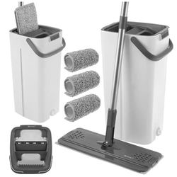 Fladmopp med spand 8,5L – RUHHY tokammersystem + 3 mopper