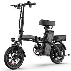 URLIFE F1L Elcykel, 350W motor, MAX 25 km/h, 7,8AH batteri, hopfällbar, 14'' däck, skivbromsar, svart.