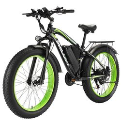 Philodo H7 Pro 26'' elcykel, 1000W motor, maks. 45 km/t, 17,5AH batteri, hydrauliske bremser, 26*4,0 dæk, 21 gear, grøn.