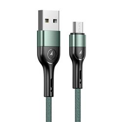 USAMS Flettet Kabel U55 2A USB-A til Micro USB 1m Grøn
