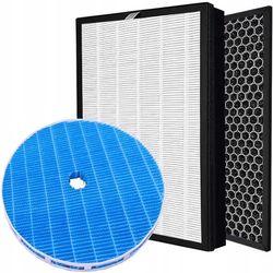 AirPro Set FY2422+FY2420+FY3435 - HEPA + kol + luftfuktningsfilterset för Philips AC3829/10 | 99,97 % filtrering | 3-i-1-set | För allergiker och luftfuktare