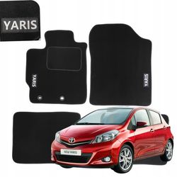 Velourmattor till Toyota Yaris III 2011-2019 SAMMETSMATTOR BRODERADE B