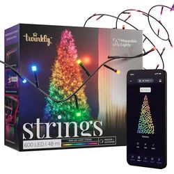 Twinkly Strings 600 LED RGB svart kabel EU-kontakt