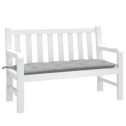 vidaXL havebænkpude lysegrå melange 120x50x7 cm