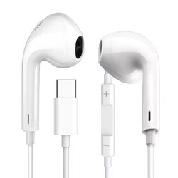 FIESTA HØRETELEFONER MED MIKROFON USB-C KABELFORMEDE IN-EAR HØRETELEFONER MED MIKROFON HVIDE [45647]