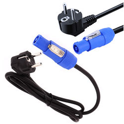 CABLE4ME POWERCON IN 2M kraftkabel för belysning och ljudsystem 3x2,5 mm² IP20 stickpropp typ F Schuko