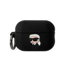 Karl Lagerfeld Silikon Karl Head 3D-skal till AirPods Pro 2, Svart