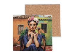 Keramisk dækkeserviet, firkantet (stor) - Inspireret af F. Kahlo's malerier (CARMANI)