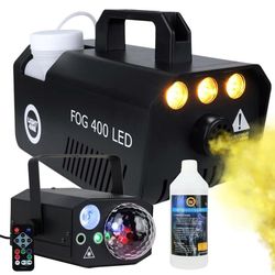 LIGHT4ME GIG SET 1 røgmaskine 400W LED røgvæske 1 l lyseffekt 4-i-1