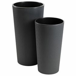 Sæt med URBANIKA ECO antracit urtepotter, 2 stk.