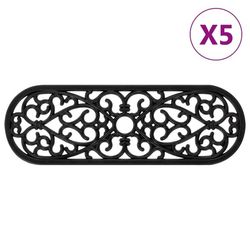 vidaXL Trappsteg, 5 st, 25x75 cm, gummi