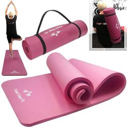 YOGAMÅTTE 1,5 cm LYSERØD 190x63 cm