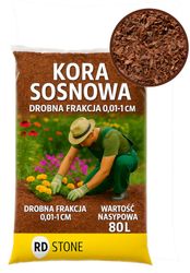 Fin fyrrebark 80L naturlig barkflis til beskyttelse af haveplanter