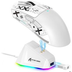 Trådlös gamingmus - ATTACK SHARK - X11 - Tri-läge 2,4GHz/USB-C/Bluetooth - PAW3311 6 DPI (upp till 22000) - RGB laddstation