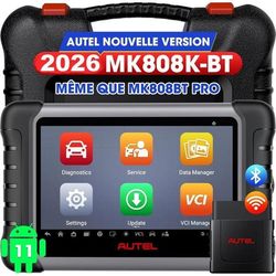 Diagnosväska - AUTEL - MK808K-BT - Bidirektionell diagnos - 3000+ Aktiva tester - Trådlös Bluetooth