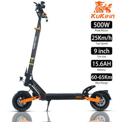 KuKirin G2 Pro VMP Hopfällbar Elscooter: 500W Motor, 48V 15.6Ah Batteri, 20km/h, 9" Slanglösa Däck