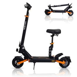 2026 KuKirin G2 Pro 9" Hopfällbar Elscooter med Sadel - 45 km/h Maxhastighet, 58 km Räckvidd, 600W Motor, 48V 15,6Ah Batteri