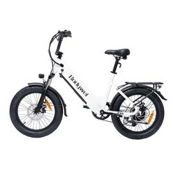 Bodywel F20 Elcykel – Motor 500 W, Avtagbart batteri 48 V 15 Ah, Assisterad räckvidd 65-110 km, Däck 20", Vit