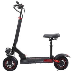 El-scooter FREEBOY J01 för vuxna, motor 800 W, däck 10 tum, batteri 48 V 15,6 Ah, hopfällbar och med säte.