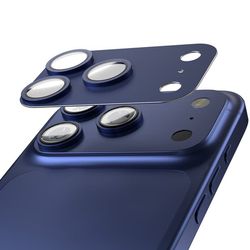 Etteri kameradæksel til iPhone 17 Pro - Blå / kameralinsedæksel aluminium / linsedæksel 9H glas