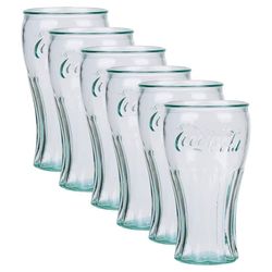 Coca-Cola-glas 450 ml – sodavandsglas / drikkeglas i klassisk Coca-Cola-design – 6-pak
