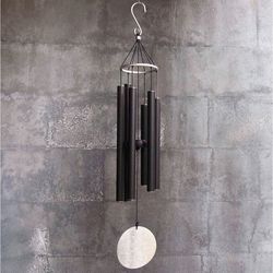 Aureola Tunes vindspil 71 cm / harmonisk havedekoration / vindklokke med dyb klang / sort klokkespil