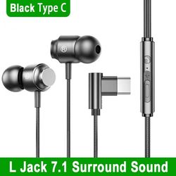 Digital Chip Kablet Gaming Headset Type C 3,5 mm HIFI Heavy Bass In-Ear Hovedtelefoner Til Samsung Galaxy iPhone 16 iPad Huawei Xiaomi
