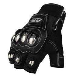 Motobike Strikhandsker Unisex Mænd Kvinder Motorcykel Sommer Åndbar Ridebeskyttelsesudstyr Halvfinger Sporting Bikerhandske