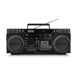 Ghetto Blaster - MEDION - Vintage - DAB+ - CD/Kassett/USB/MP3 - 2x10W RMS - Svart