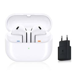 Samsung Galaxy Buds3 - Öppna Bluetooth-hörlurar Vita, ANC, Mikrofon x2, 24-bit/96kHz, Galaxy AI