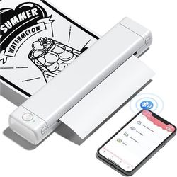 Phomemo M08F — Trådlös A4 termisk skrivare utan bläck, Bluetooth & USB, vit