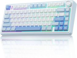 AULA F75 75% Mekanisk Gaming Tastatur, RGB, Hot Swap, Tri-Mode Trådløs
