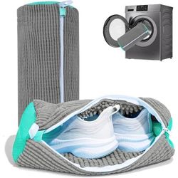 2-Pcs tvättpåsar för skor – återanvändbara rengöringspåsar för sneakers (Gul)