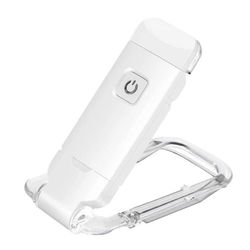 Kannettava USB-ladattava LED-kirjavalo klipsillä sängyssä lukemiseen, säädettävä kirkkaus ja himmennettävä kirjanmerkkivalo valkoisena