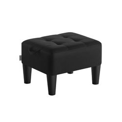 Svart pall - ottoman - fotpall - 150 kg - 40 x 32 x 26 cm